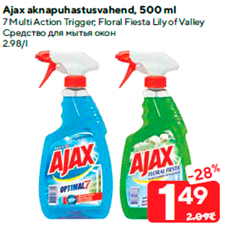 Allahindlus - Ajax aknapuhastusvahend, 500 ml