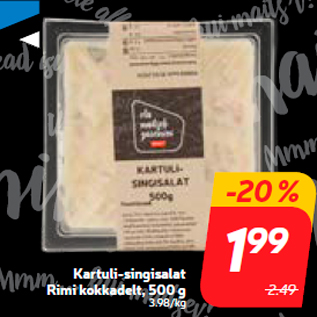 Скидка - Картофельно-ветчинный салат Rimi, 500 г