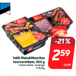 Allahindlus - Valik Maks&Mooritsa toorvorstikesi, 450 g