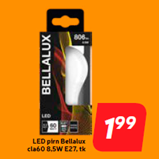 Allahindlus - LED pirn Bellalux cla60 8,5W E27, tk