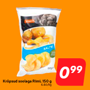 Allahindlus - Krõpsud soolaga Rimi, 150 g