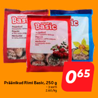 Allahindlus - Präänikud Rimi Basic, 250 g