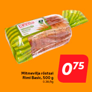 Allahindlus - Mitmevilja röstsai Rimi Basic, 500 g