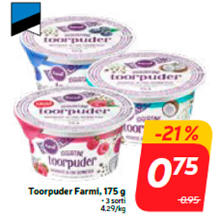 Allahindlus - Toorpuder Farmi, 175 g