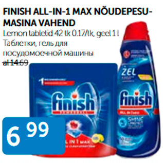 Allahindlus - FINISH ALL-IN-1 MAX NÕUDEPESUMASINA VAHEND