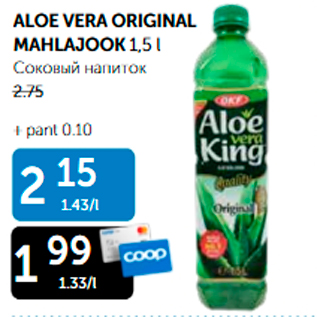 Allahindlus - ALOE VERA ORIGINAL MAHLAJOOK 1,5 L