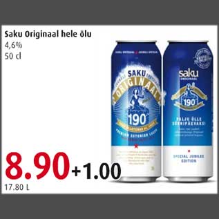 Allahindlus - Saku Originaal hele õlu