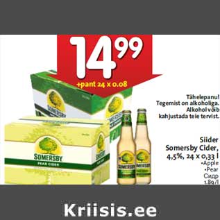 Allahindlus - Siider Somersby Cider,