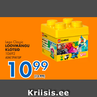 In particular rule Oceania Lego Classic LOOVMÄNGU KLOTSID - Allahindlus - Prisma - Kriisis.ee - Soodus  652187