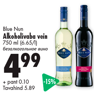 Allahindlus - Blue Nun Alkoholivaba vein