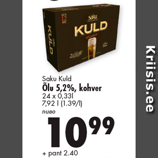 Allahindlus - Saku Kuld Õlu