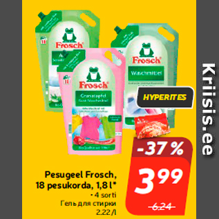 Allahindlus - Pesugeel Frosch, 18 pesukorda, 1,8 l *