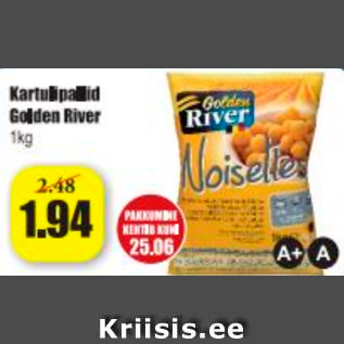 Allahindlus - Kartulipallid Golden River 1 kg