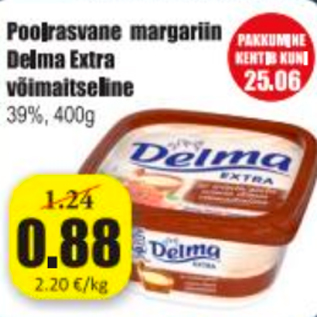 Скидка - Полужирный маргарин Delma Extra