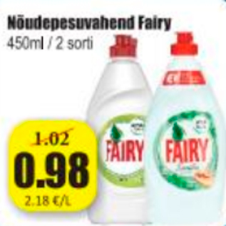 Allahindlus - Nõudepesuvahend Fairy