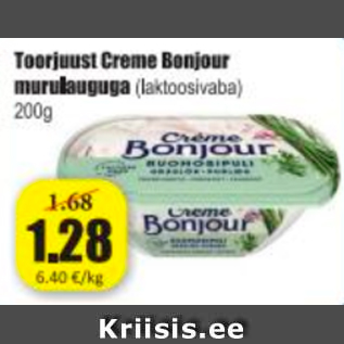 Allahindlus - Toorjuust Creme Bonjour murulauguga