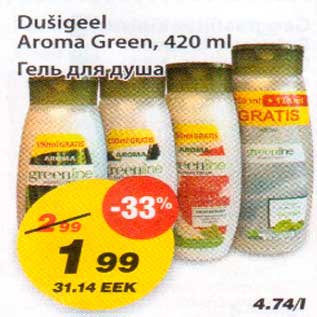 Allahindlus - Dušigeel Aroma Green