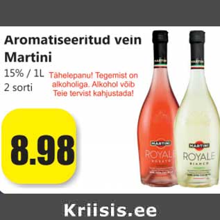 Allahindlus - Aromatiseeritud vein Martini