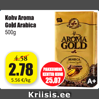 Allahindlus - Kohv Aroma Gold Arabica 500 g