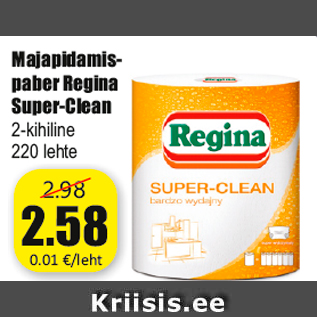 Allahindlus - Majapidamispaber Regina Super-Clean