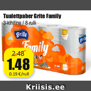 Allahindlus - Tualettpaber Grite Family