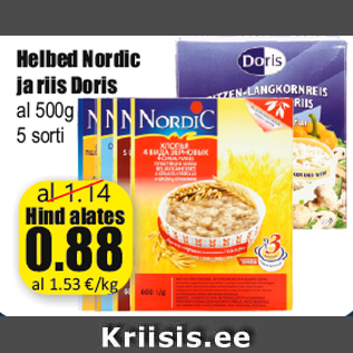Allahindlus - Helbed Nordic ja riis Doris