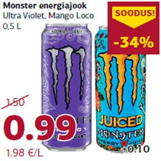 Allahindlus - Monster energiajook