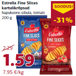 Allahindlus - Estrella Fine Slices kartulikrõpsud