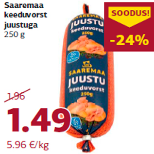 Allahindlus - Saaremaa keeduvorst juustuga 250 g