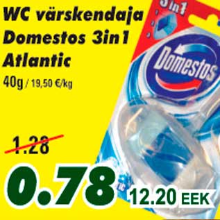 Allahindlus - WC värskendaja Domestos 3in1 Atlantic