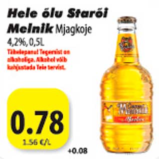 Allahindlus - Hele õlu Starõi Melnik Mjagkoje 4,2%, 0,5L