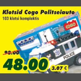 Allahindlus - Klotsid Cogo Politseiauto