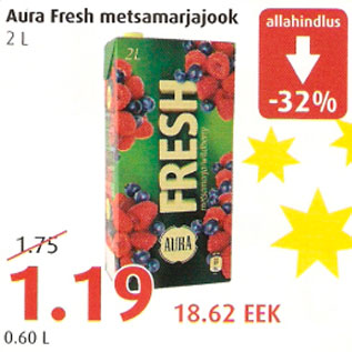 Allahindlus - Aura Fresh metsamarjajook