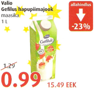 Allahindlus - Valio Gefilus hapupiimajook