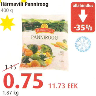 Allahindlus - Härmavili Panniroog