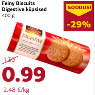 Allahindlus - Feiny Biscuits Digestive küpsised 400 g