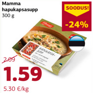 Allahindlus - Mamma hapukapsasupp 300 g