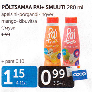 Allahindlus - PÕLTSAMAA PAL+SMUUTI 280 ML