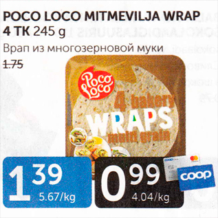 Allahindlus - POCO LOCO MITMEVILJA WRAP 4 TK 245 G