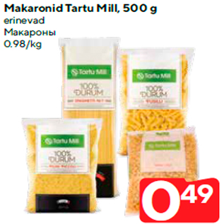 Allahindlus - Makaronid Tartu Mill, 500 g