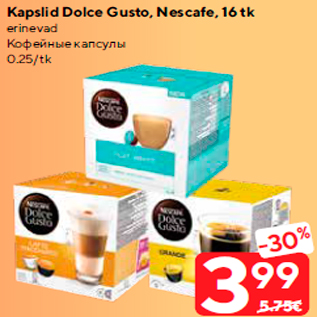 Allahindlus - Kapslid Dolce Gusto, Nescafe, 16 tk