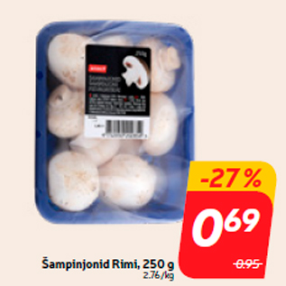 Allahindlus - Šampinjonid Rimi, 250 g