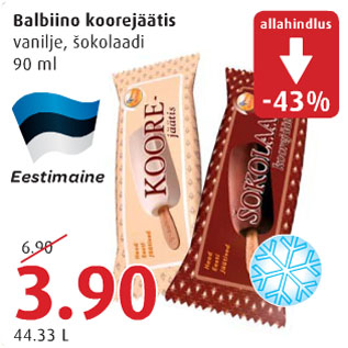 Allahindlus - Balbiino koorejäätis