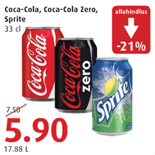 Allahindlus - Coca-Cola, Coca-Cola Zero, Sprite