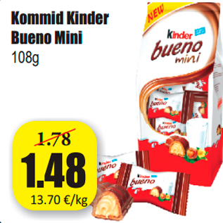 Скидка - Шоколад Kinder Bueno Mini 108 г