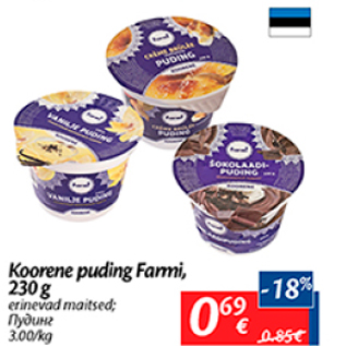 Allahindlus - Koorene puding Farmi, 230 g