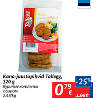 Allahindlus - Kana-juustupihvid Tallegg, 320 g