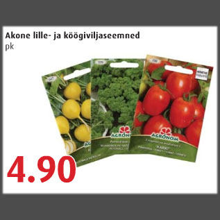 Allahindlus - Akone lille- ja köögiviljaseemned