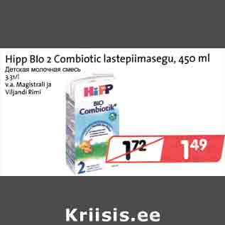 Allahindlus - Hipp Blo 2 Combiotic lastepiimasegu,450 ml