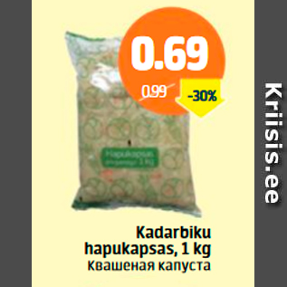 Allahindlus - Kadarbiku hapukapsas, 1 kg